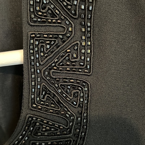 Maggie London black dress with beaded neckline - Picture 7 of 9